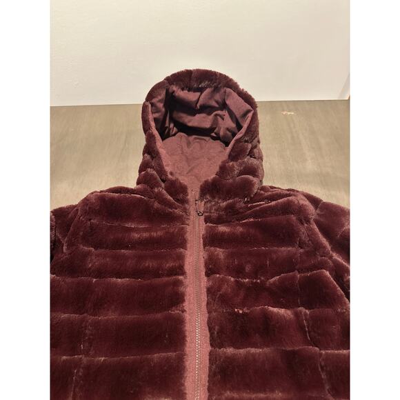 New York & Company Reversible Faux Fur Womens Coat Size Large - Picture 2 of 7